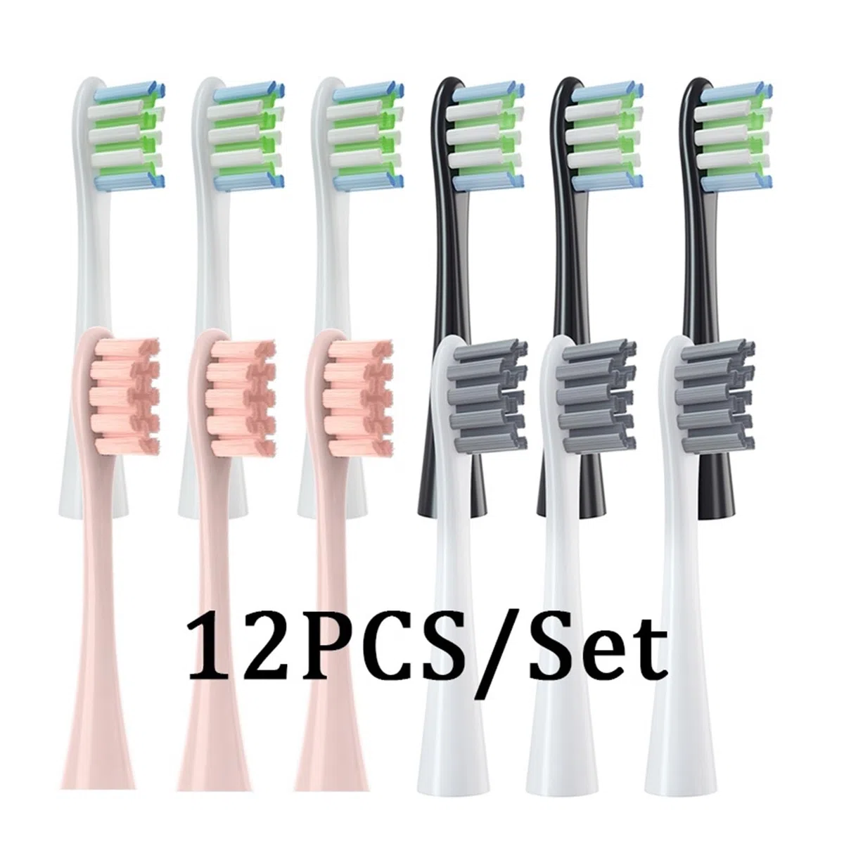 RCCCLXWO 12 Testine Di Ricambio, Compatibili Con Gli Ugelli A Setole Morbide For Spazzolini Elettrici Oclean X/X PRO/ Z1/ F1/ One/Air 2/SE.(12pcs Pink)