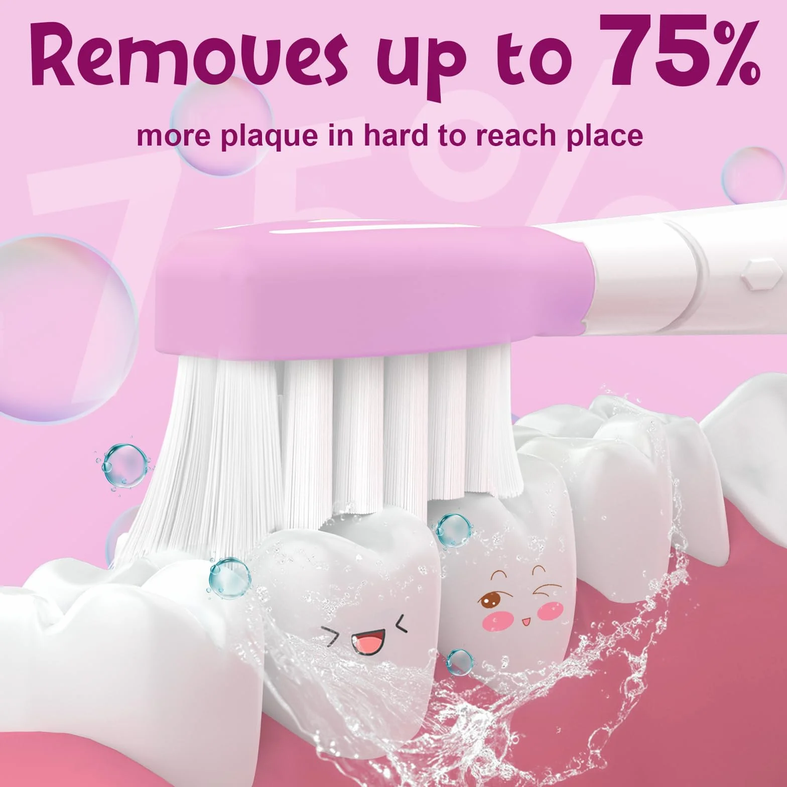 4 Pezzis Testine di Ricambio Compatibili con Philips Sonicare, Testine Spazzolino Elettrico, Spazzole di Ricambio per Bambini, dai 7 Anni