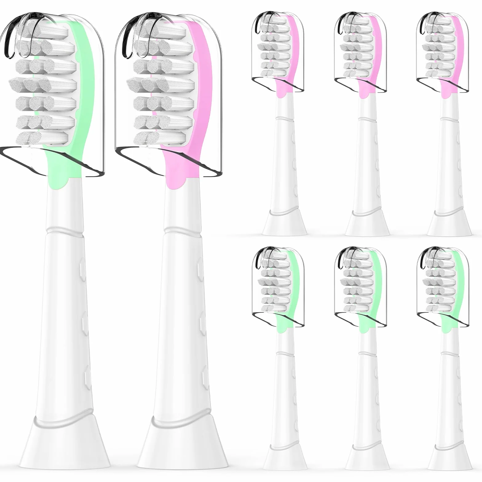8 Pezzis Testine di Ricambio Compatibili con Philips Sonicare, Testine Spazzolino Elettrico, Spazzole di Ricambio per Bambini, dai 7 Anni