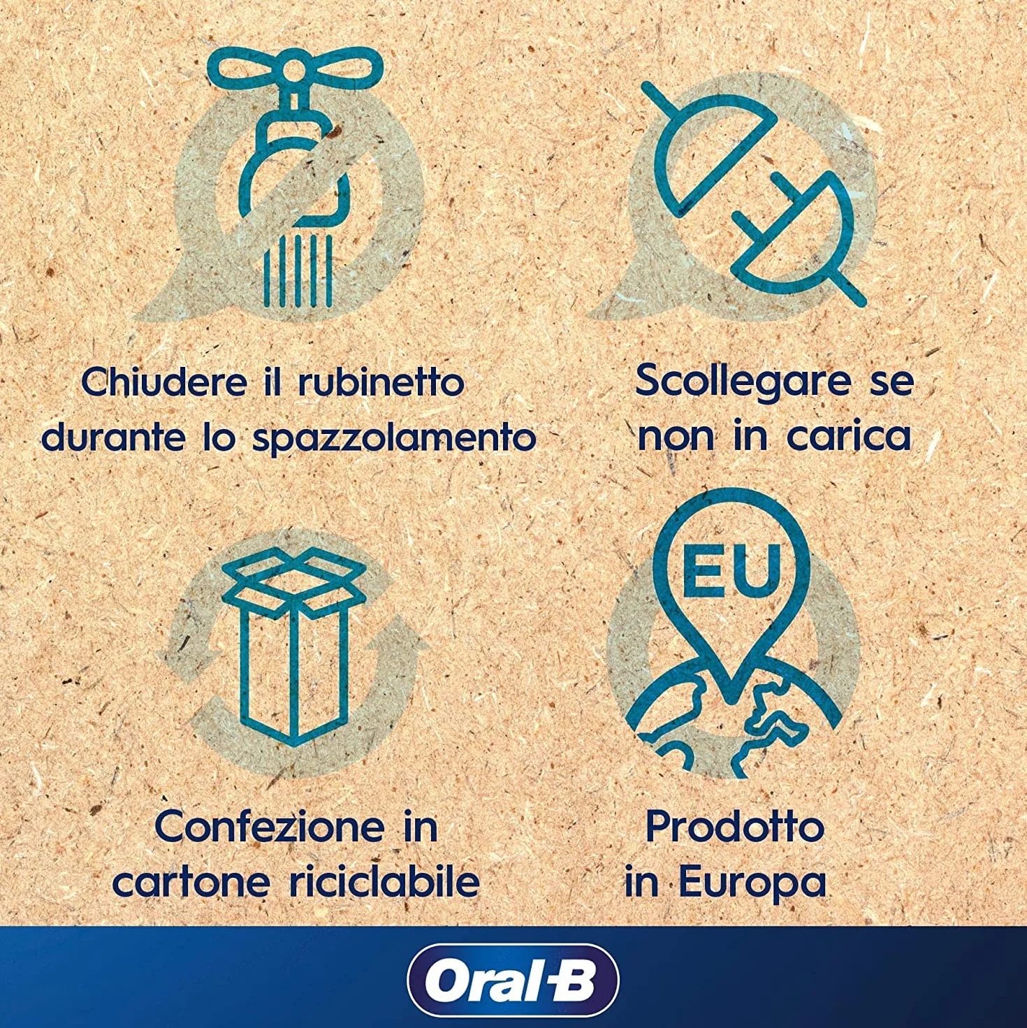 Oral-B Spazzolino Elettrico Ricaricabile Pro Series 3 Blu, 2 Testine di Ricambio. 1 Spazzolino