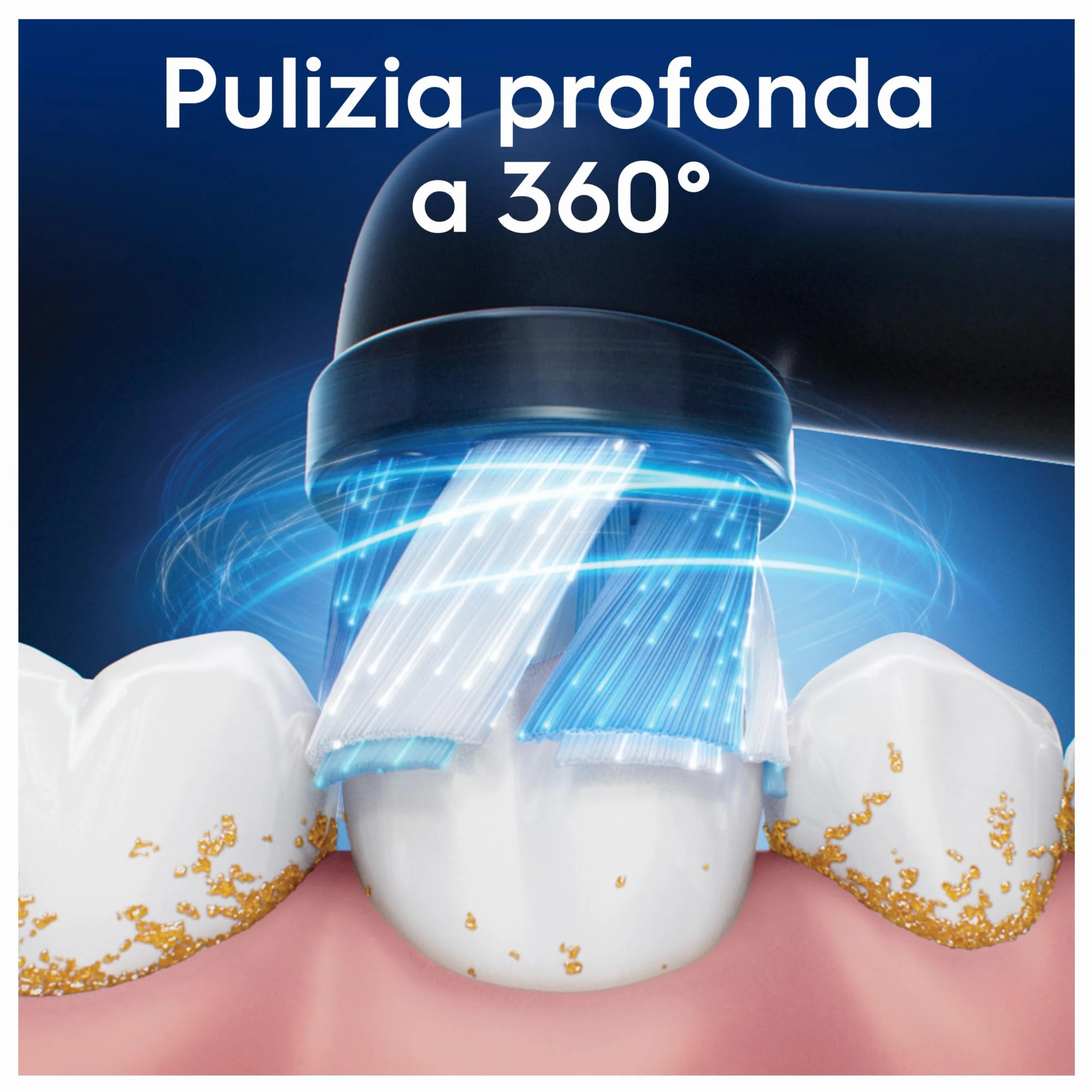 Oral-B Testine di Ricambio iO Series Ultimate Clean Black, 2 testine rotonde originali per Spazzolino Elettrico, setole CrissCross, rimozione della placca
