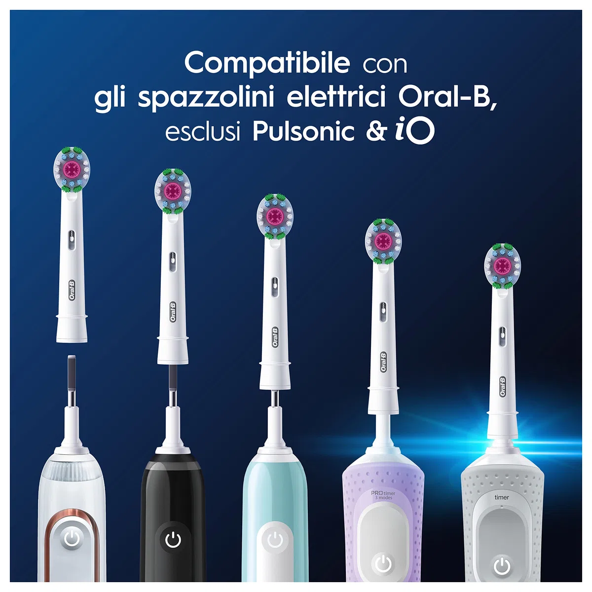 Oral-B Testine Di Ricambio Pro 3D White. 3 Testine