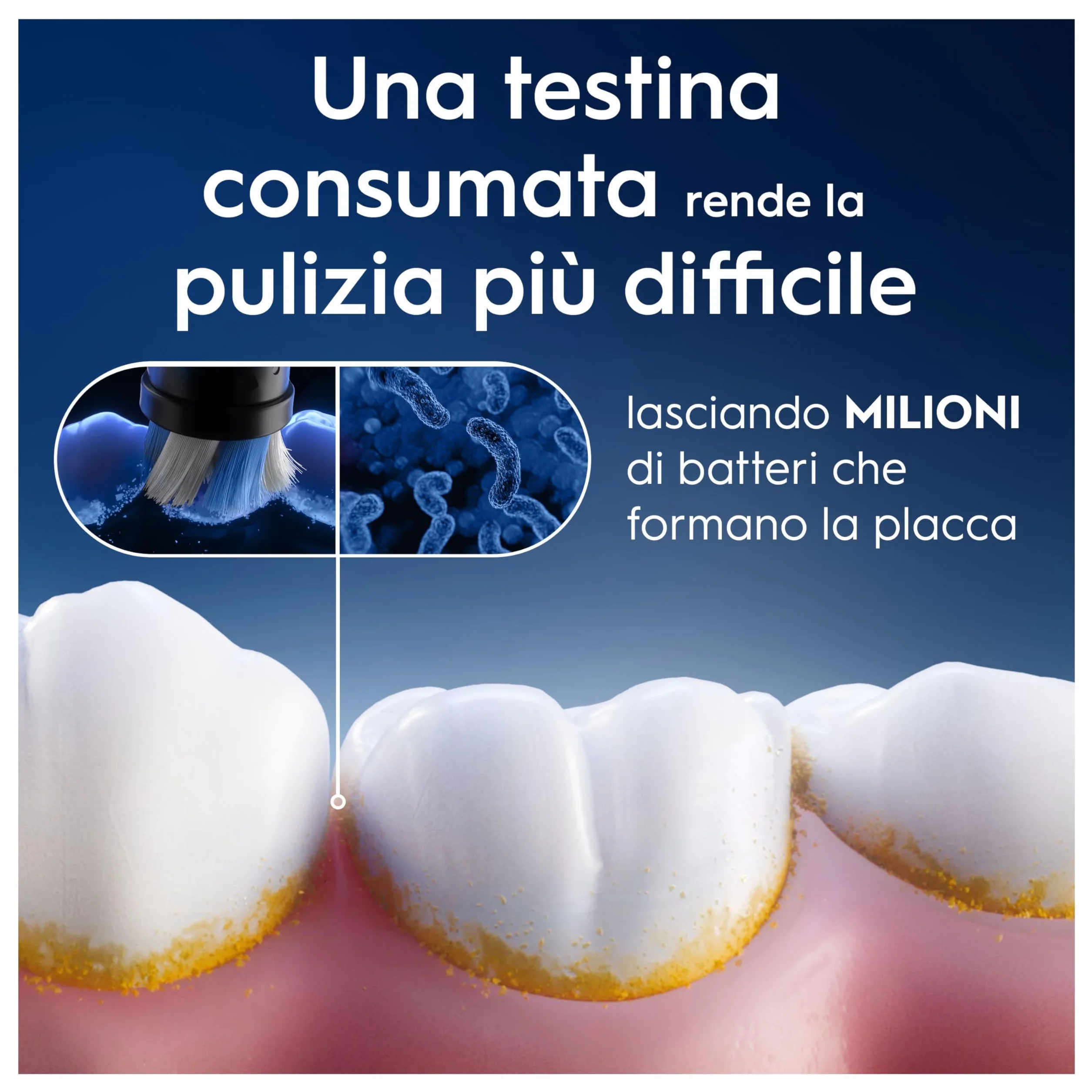 Oral-B Testine di Ricambio iO Series Ultimate Clean Black, 2 testine rotonde originali per Spazzolino Elettrico, setole CrissCross, rimozione della placca