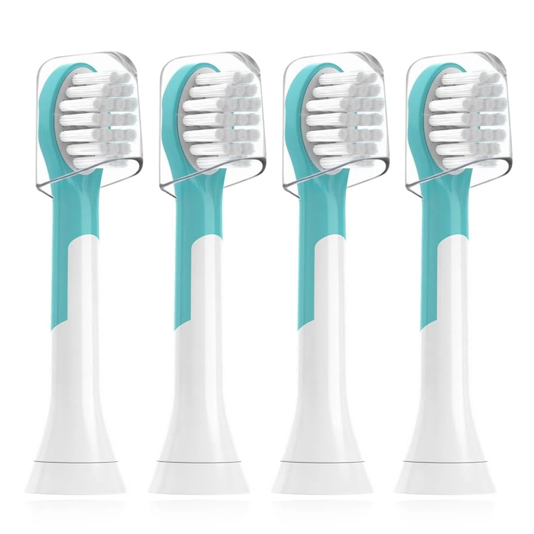 4 pezzi Testine Spazzolino Elettrico,Testine di Ricambio Compatibili con Philips Sonicare, Spazzole di Ricambio per Bambini,dai 3 ai 7 anni(Testa rotonda)