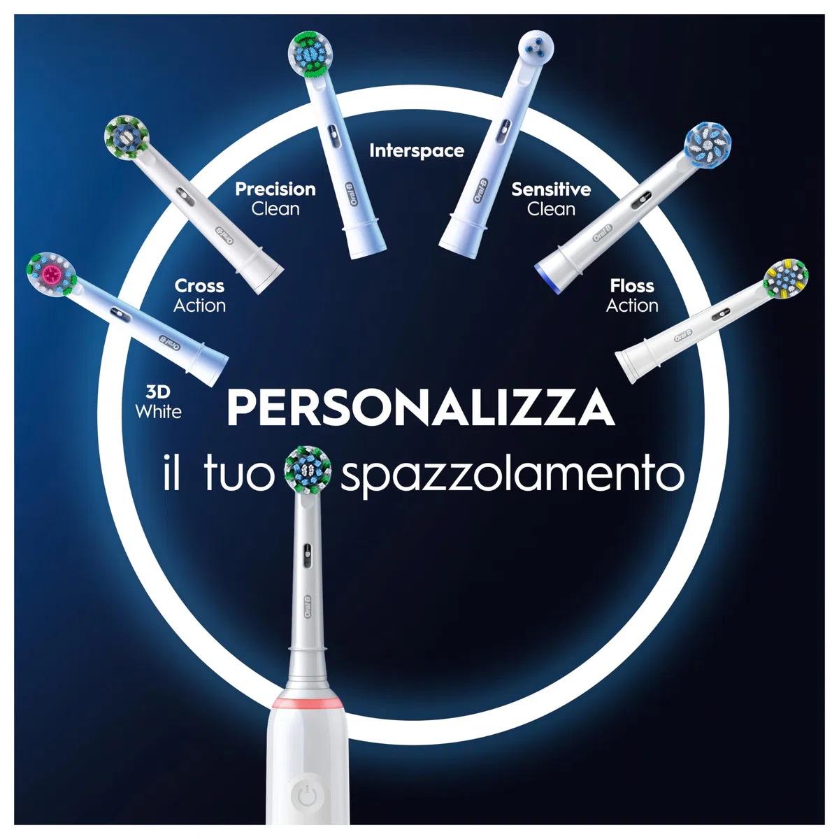 Oral-B Spazzolino Elettrico Ricaricabile Nero Pro 3 3500, 1 Testina, 1 Custodia Da Viaggio. 1 Spazzolino