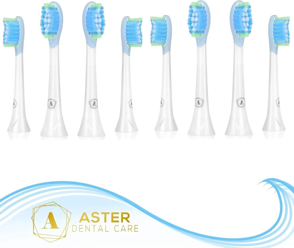 Testine Compatibili con Philips Sonicare - 8 Pack Aster Testine Spazzolino Elettrico Compatibili con Philips Sonicare Qualità Premium Difesa Avanzata contro la Placca