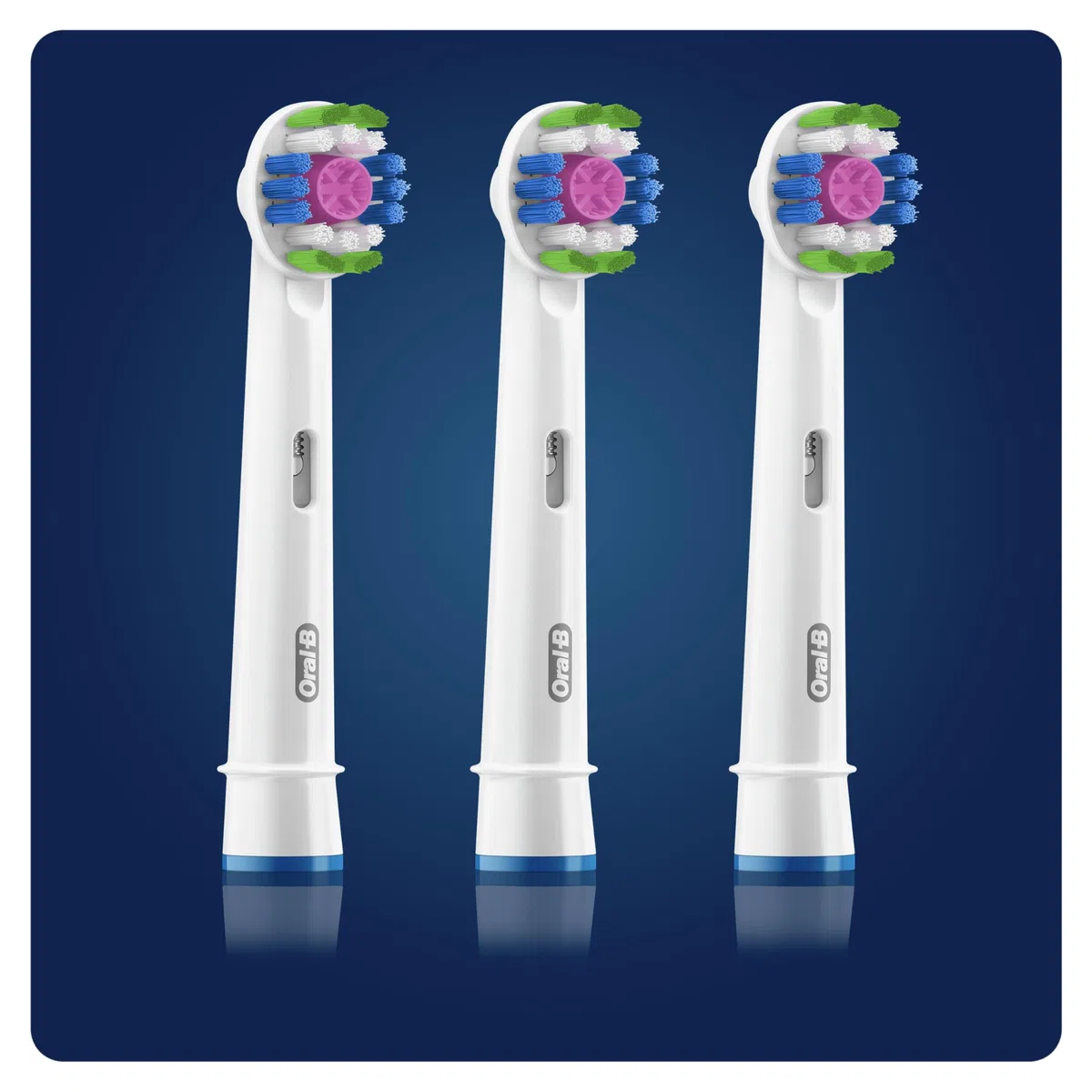 Oral-B 3D White Testine di Ricambio con Tecnologia CleanMaximiser, Confezione da 3 Pezzi