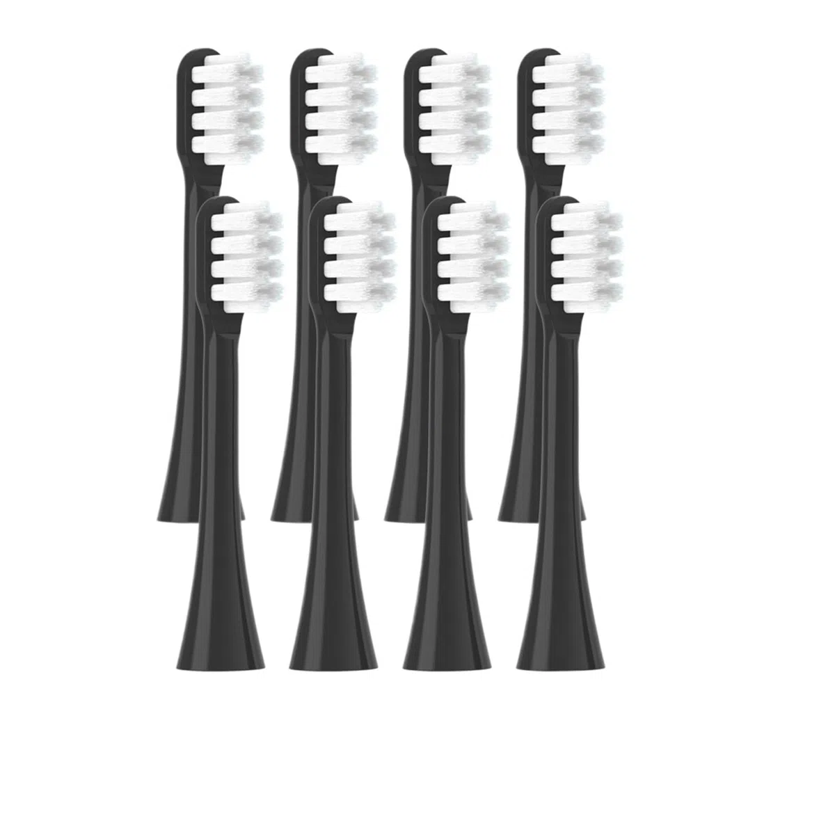 MUYIHUI 8 testine di ricambio for spazzolino da denti for elettrico X3S/X3U/X5, ugelli a setole morbide con confezione sottovuoto(8 black soft)