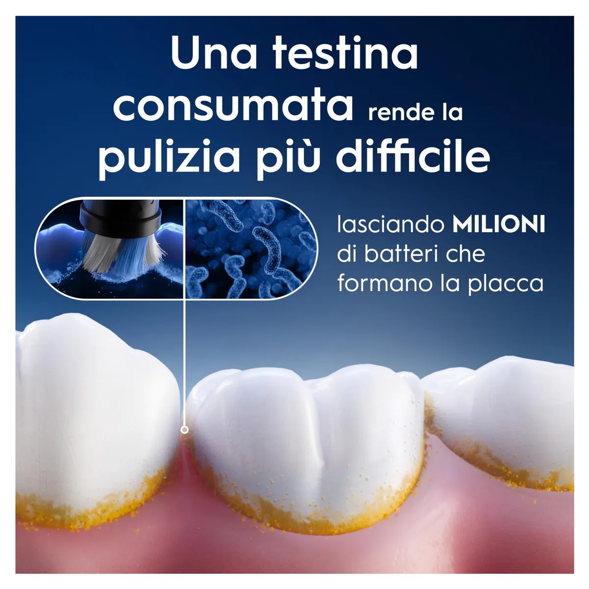 Oral-B Testine di Ricambio iO Series Ultimate Clean Bianche per Spazzolino Elettrico, 8 Testine Rotonde Autentiche, con setole CrissCross per rimuovere la placca