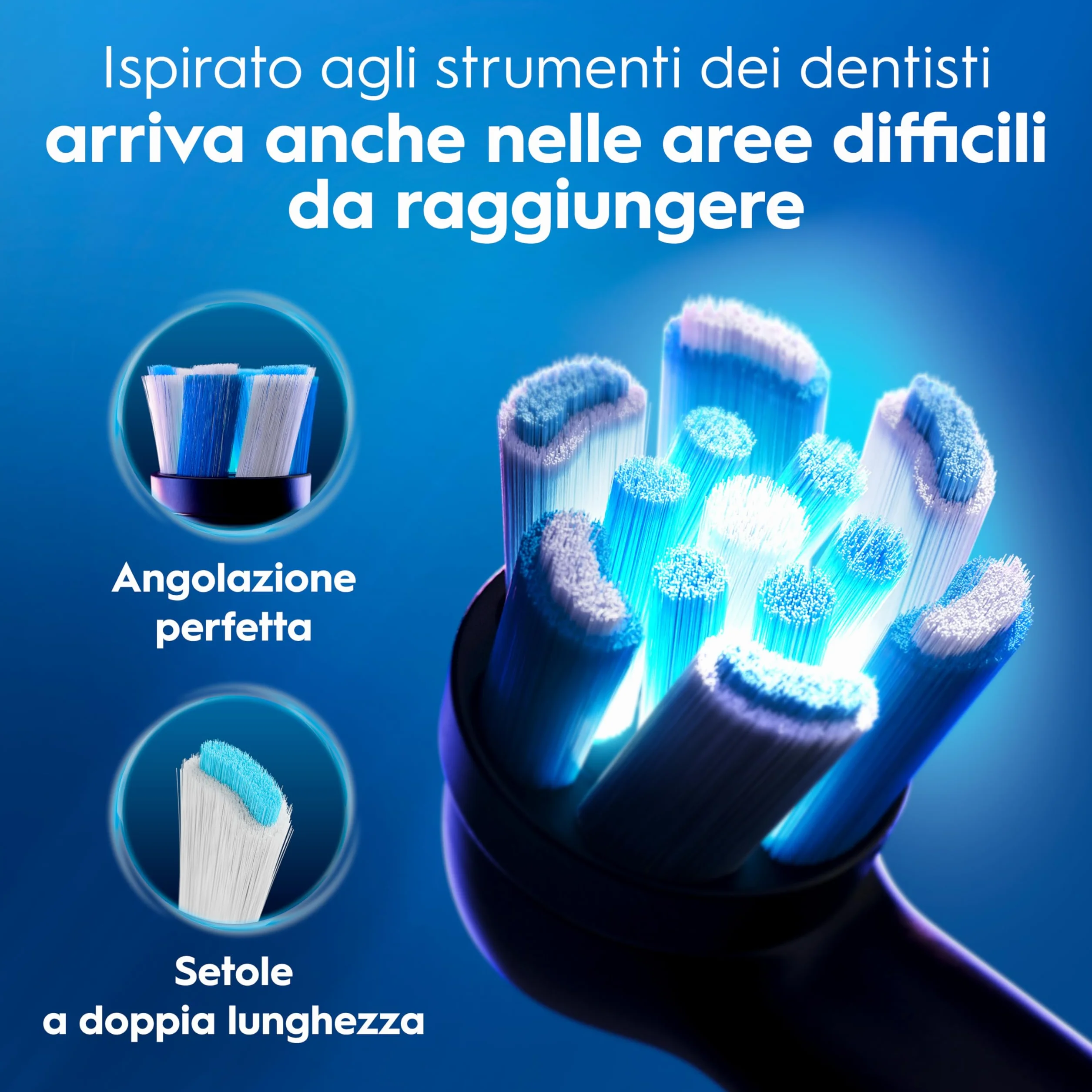Oral-B Spazzolino Elettrico Ricaricabile iO 3 Nero, 1 Spazzolino Elettrico, 1 Testina Di Ricambio, Custodia Da Viaggio + Dentifricio Oral-B Advanced Protezione Gengive, Pulizia Denti Efficace
