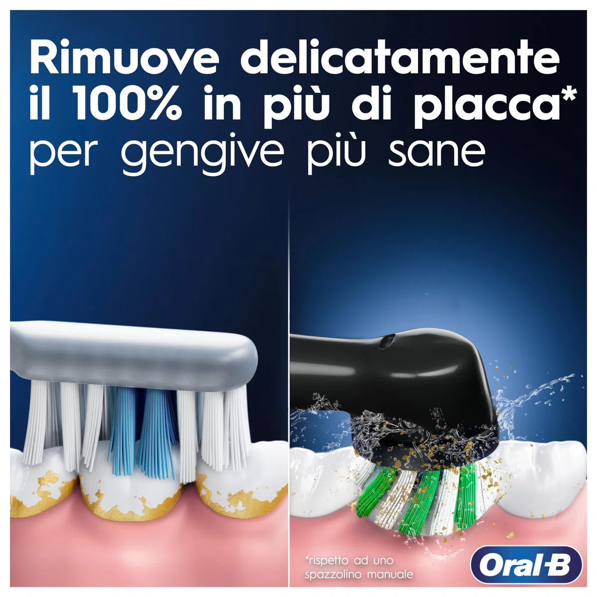 Oral-B Spazzolino Elettrico Ricaricabile Nero Pro 3 3500, 1 Testina, 1 Custodia Da Viaggio. 1 Spazzolino