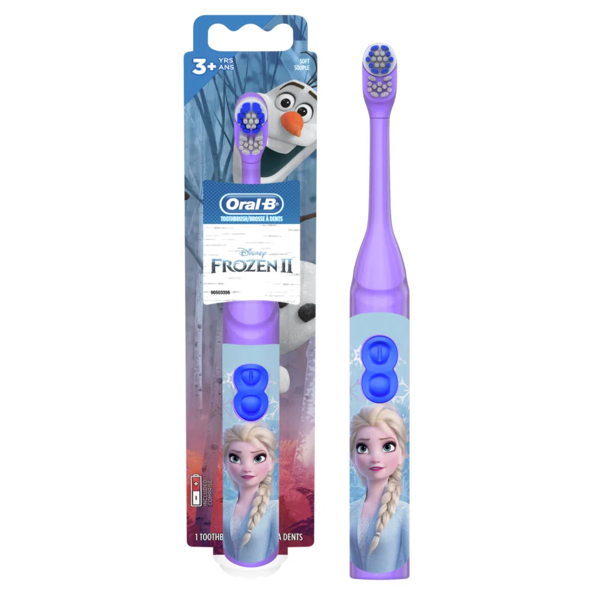 Oral-B Pro-Health Jr. - Spazzolino da denti per bambini, alimentato a batteria, motivo: Frozen, morbido, 1 ct