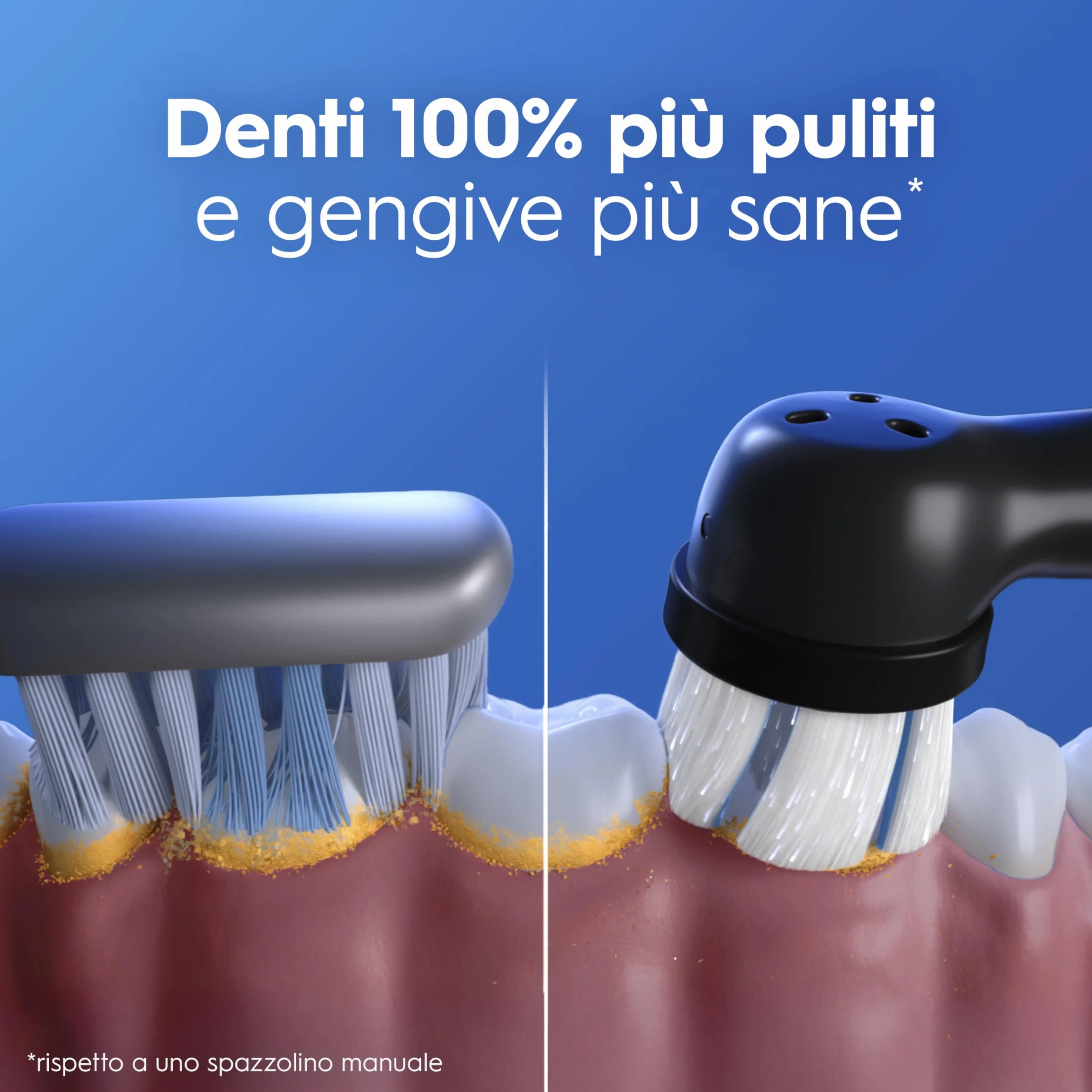 Oral-B Spazzolino Elettrico Ricaricabile iO 3 Nero, 1 Spazzolino Elettrico, 1 Testina Di Ricambio, Custodia Da Viaggio + Dentifricio Oral-B Advanced Protezione Gengive, Pulizia Denti Efficace
