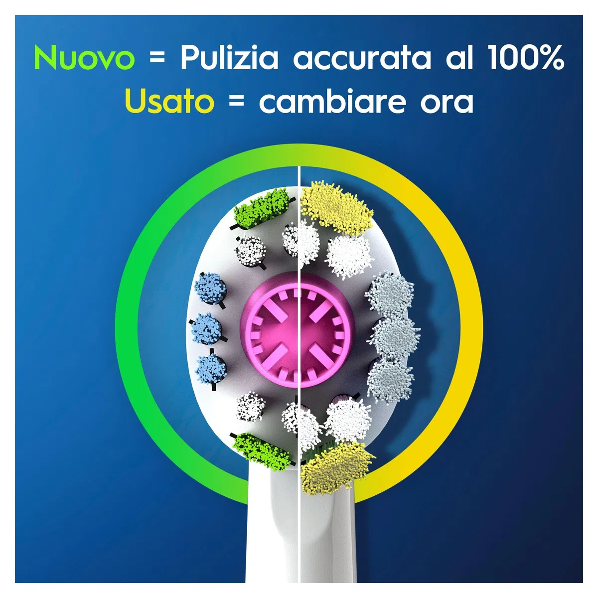 Oral-B 3D White Testine di Ricambio con Tecnologia CleanMaximiser, Confezione da 3 Pezzi