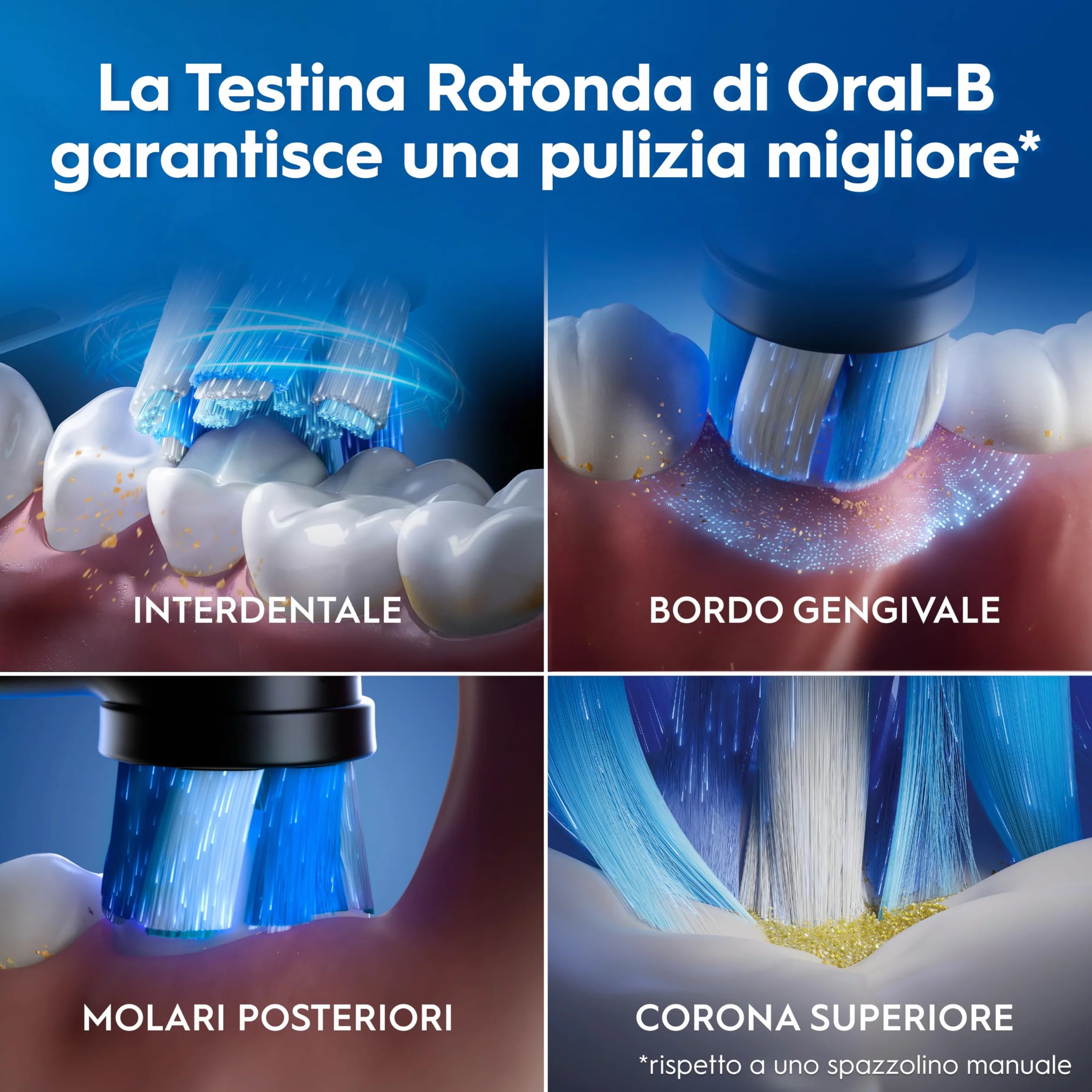 Oral-B Spazzolino Elettrico Ricaricabile iO 3 Nero, 1 Spazzolino Elettrico, 1 Testina Di Ricambio, Custodia Da Viaggio + Dentifricio Oral-B Advanced Protezione Gengive, Pulizia Denti Efficace