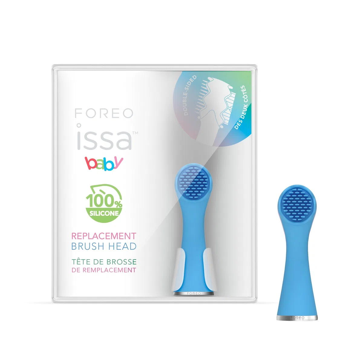 Testina FOREO ISSA Baby – Ricambio in silicone ultra-morbido per spazzolino elettrico – Pulizia delicata di denti e gengive – Durata 6 mesi – Senza BPA e resistente ai batteri