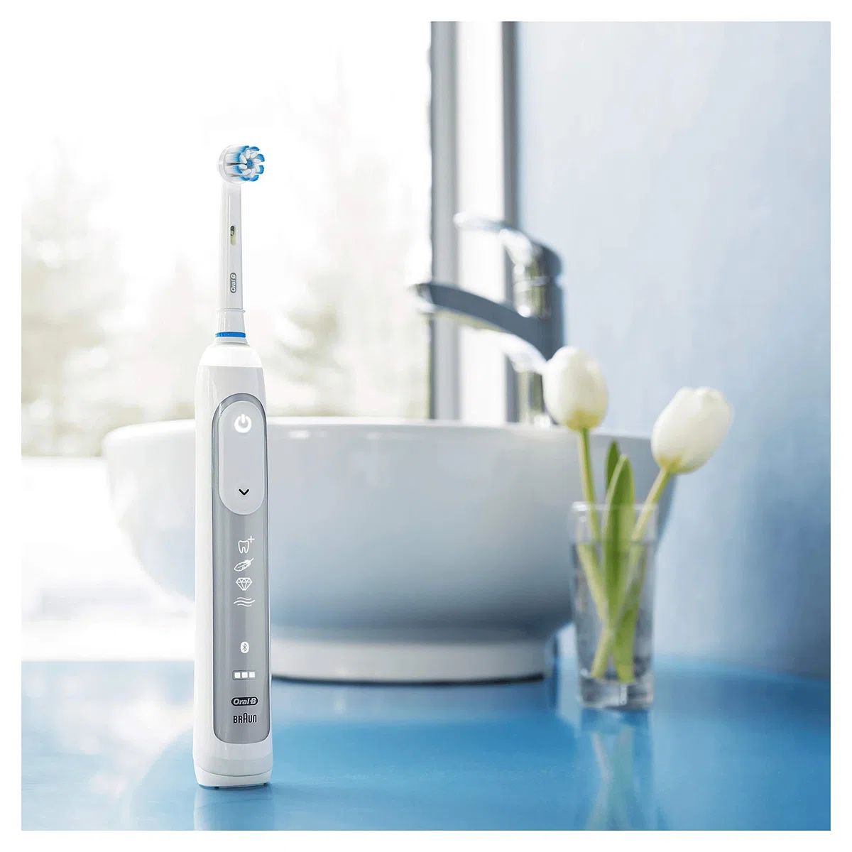 Oral-B - Spazzolino elettrico Genius 8600 Silver Powered By Braun - 1 pezzo
