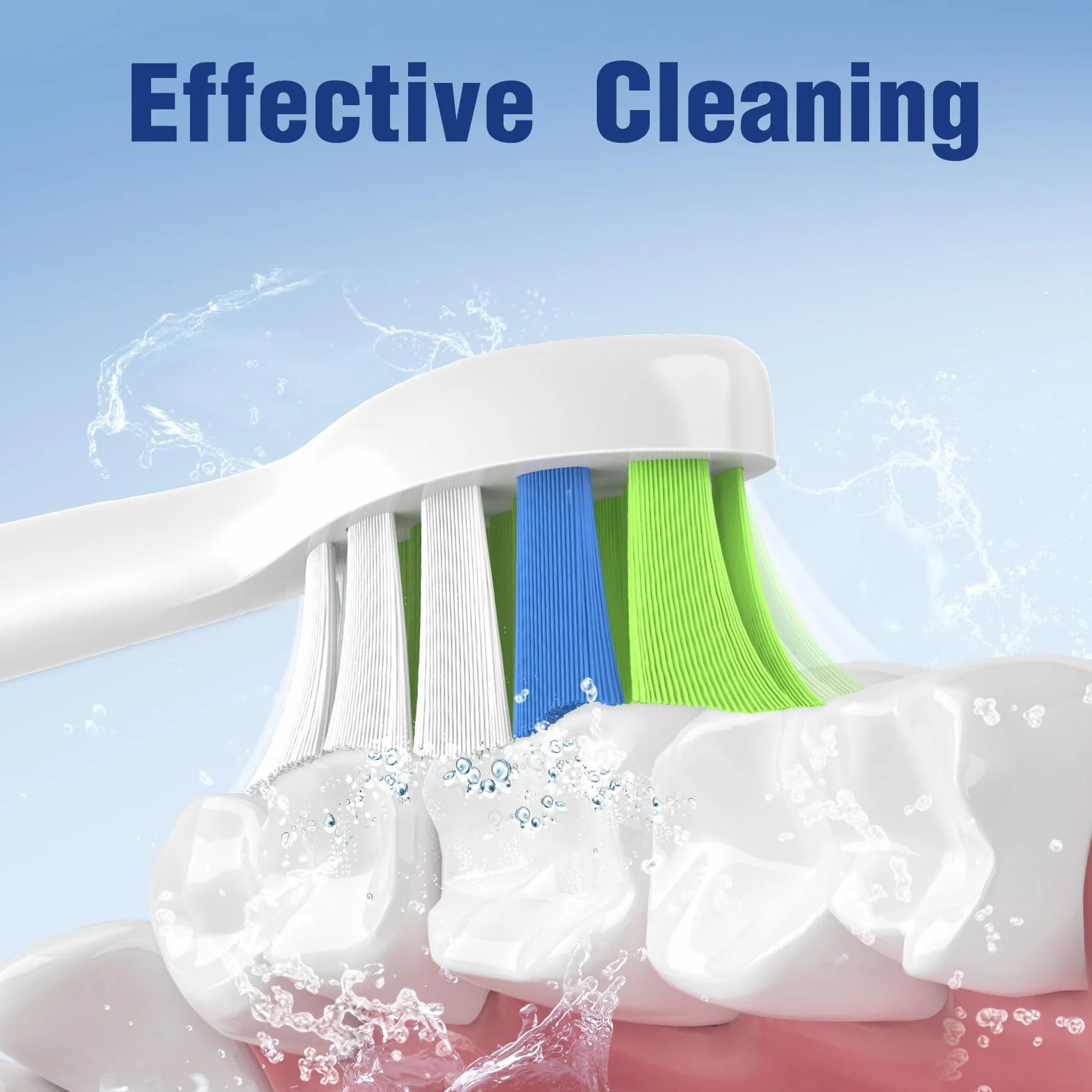 Trustnice 8 Pezzi Testine di Ricambio per Spazzolini Compatibile con Philips Sonicare - Testina di Ricambio per Sonicare Testine per Spazzolino Elettrico (Bianco, 8 unità (Confezione da 1))