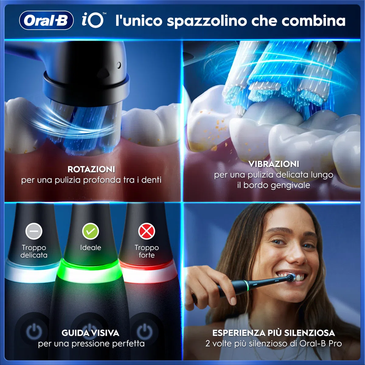 Oral-B iO 5 Spazzolino Elettrico, con 1 Testina di Ricambio, Custodia, Rosa - 1 Testine di Ricambio per Spazzolino Elettrico, Ricaricabile, Custodia da Viaggio, Sensore di Pressione, Pulizia Denti