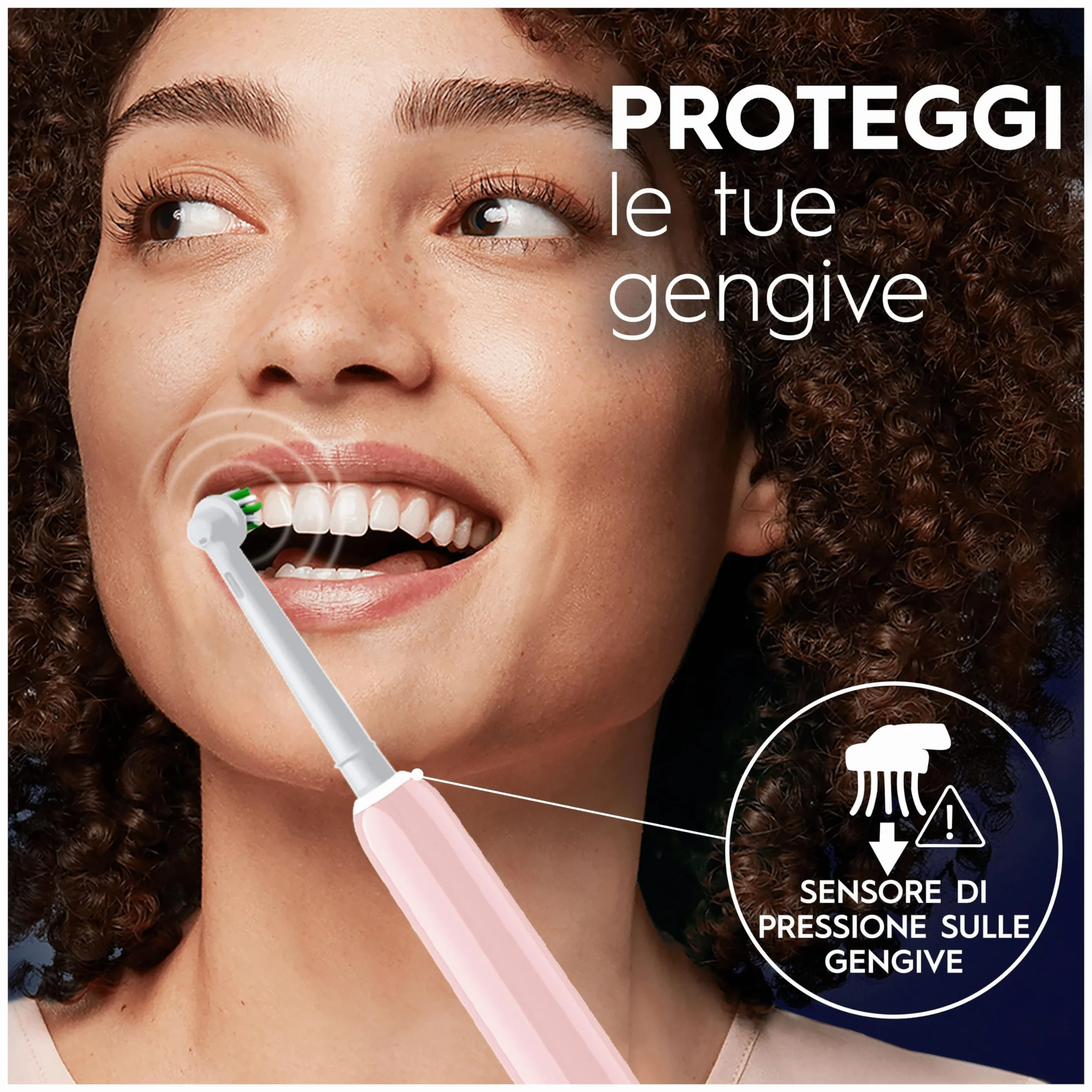 Oral-B Spazzolini Elettrici Ricaricabili Pro Series 1 Rosa e Nero con 2 Testine di Ricambio. 2 Spazzolini