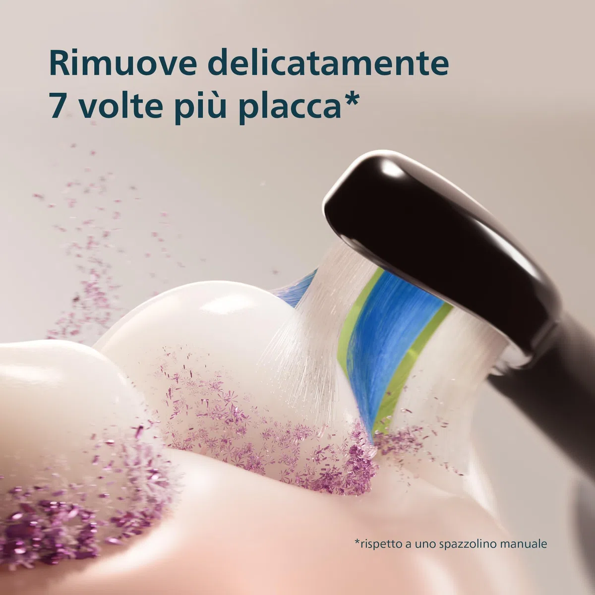 Philips Sonicare 5300 spazzolino elettrico sonico con 2 livelli di intensità, avviso di pressione, EasyStart, Smartimer e BrushPacer, nero, modello HX7101/04 [Nuova tecnologia]