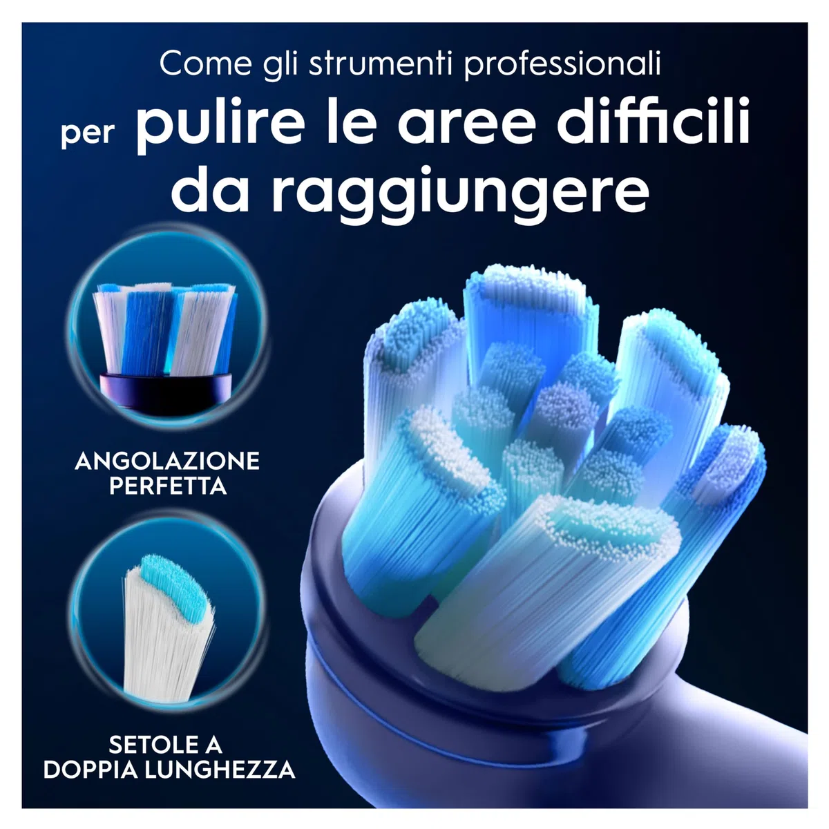 Oral-B Testine di Ricambio iO Series Ultimate Clean Bianche per Spazzolino Elettrico, 8 Testine Rotonde Autentiche, con setole CrissCross per rimuovere la placca