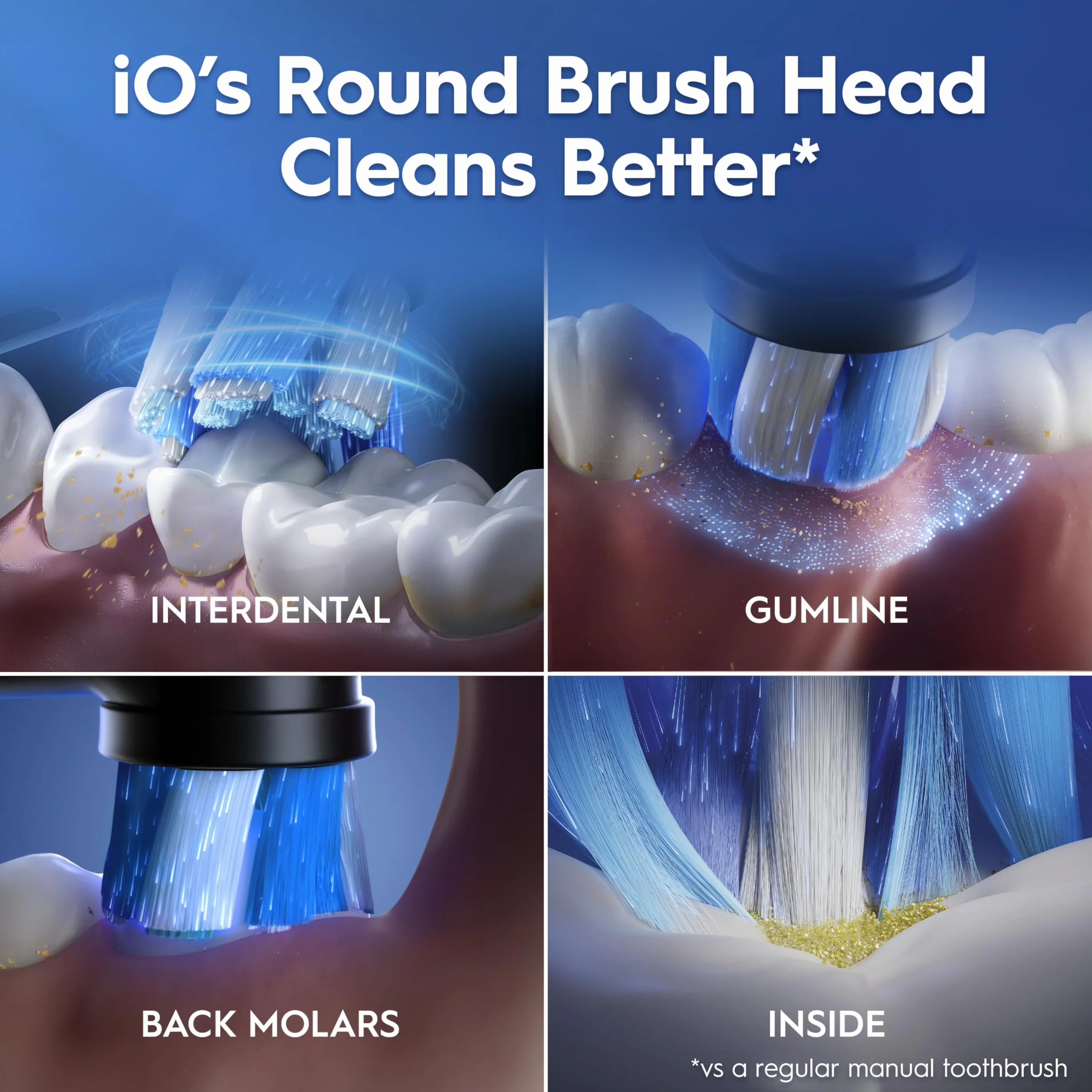 Oral-B iO Series 2 - Spazzolino da denti elettrico ricaricabile, bianco puro, con 1 testina per la cura delicata, sensore automatico di pressione per proteggere le gengive, 3 modalità, timer da 2