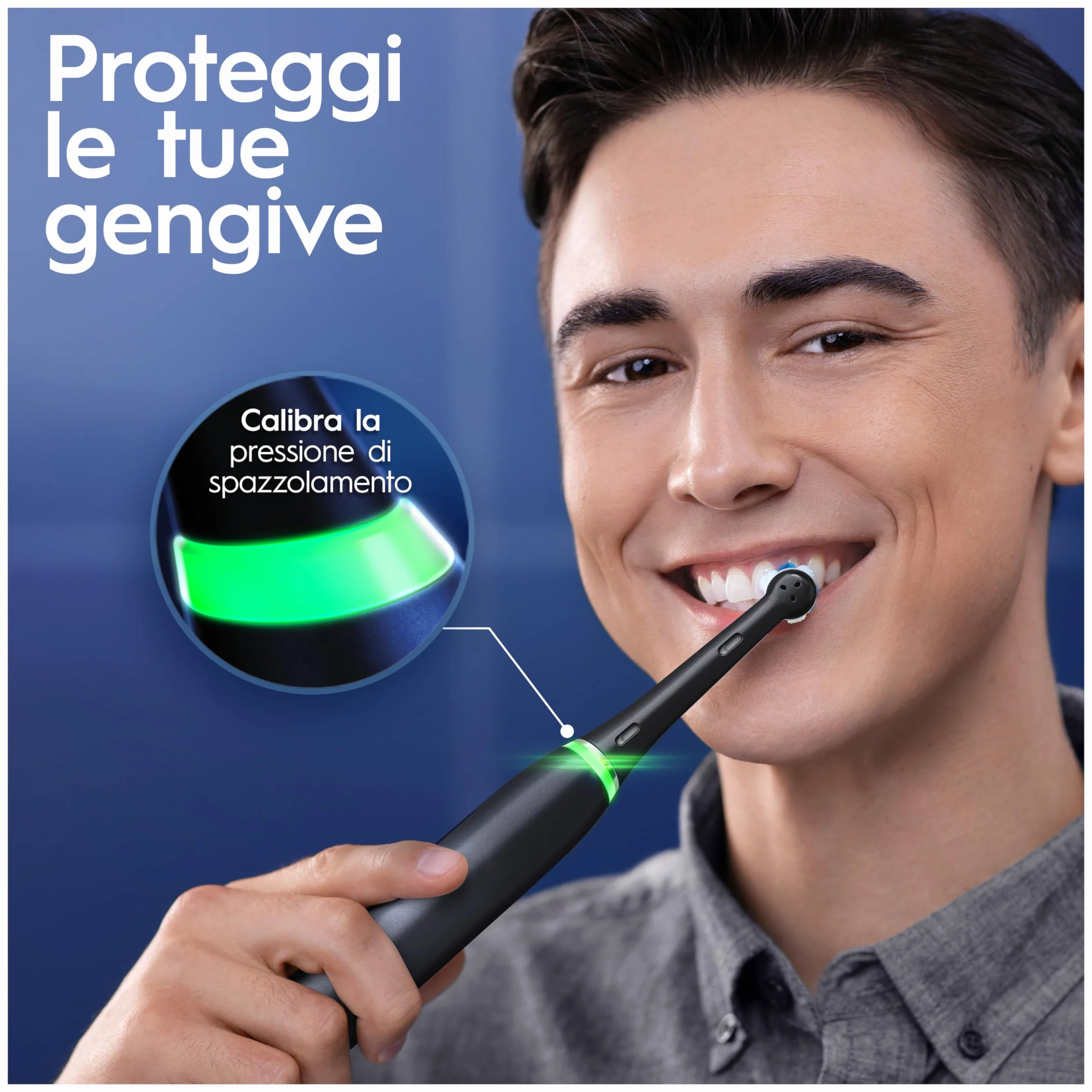 Oral-B iO 6 Spazzolino Elettrico, 2 Testine, Custodia, Dentifricio, Nero - 2 Testine di Ricambio per Spazzolino Elettrico, Ricaricabile, Custodia + 1 Dentifricio Advanced Prevenzione Tartaro